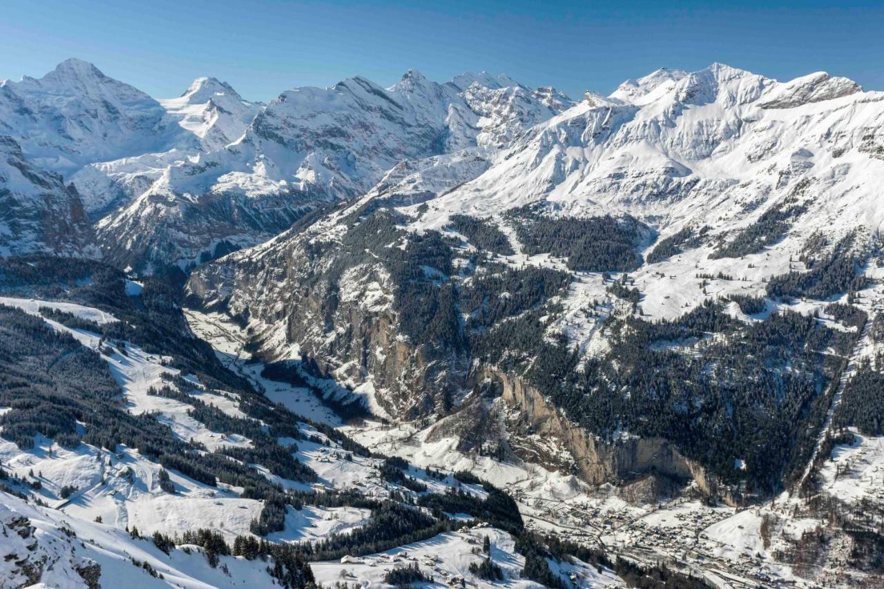 Ferienwohnung Haus Bel Air Wengen Exterior foto
