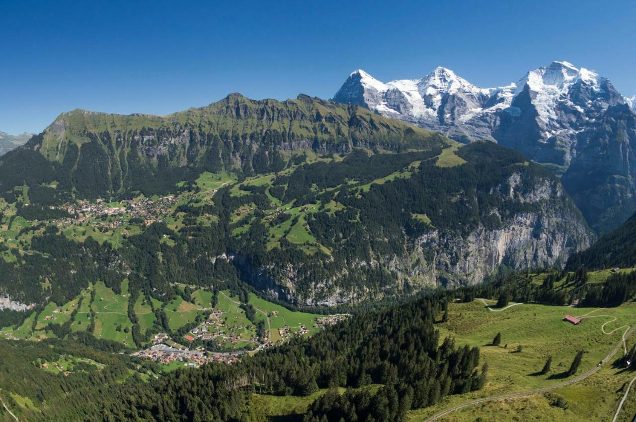 Ferienwohnung Haus Bel Air Wengen Exterior foto