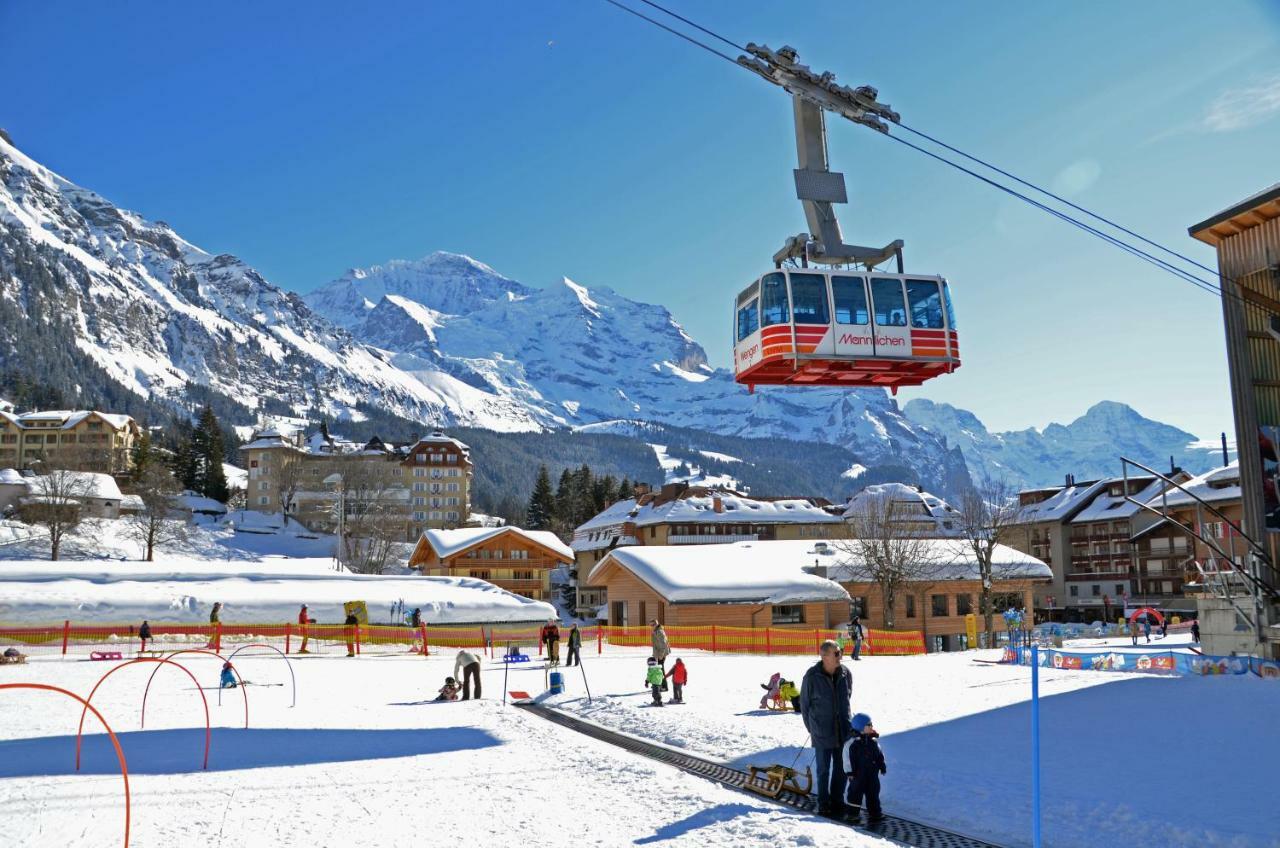 Ferienwohnung Haus Bel Air Wengen Exterior foto