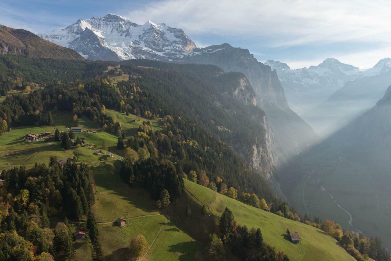 Ferienwohnung Haus Bel Air Wengen Exterior foto